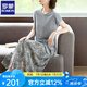 羅蒙（ROMON）年輕媽媽夏裝減齡舒適套裝裙2025新款短袖連衣裙中老年女夏季半身 灰色 XL