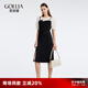歌莉婭小香風(fēng)連衣裙女假兩件設(shè)計感針織拼接氣質(zhì)通勤小黑裙子1B5C4H74A 00B黑色 M