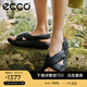 愛(ài)步（ECCO）涼鞋女 夏季軟底泡芙鞋交叉帶厚底拖鞋外穿 科摩206653 黑色20665301001 36
