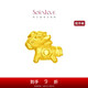 周大福SOINLOVE 愛蜜金大金馬時(shí)髦黃金轉(zhuǎn)運(yùn)珠足金 情侶 VR923