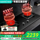 華帝（VATTI）燃?xì)庠罹呔勰茉铍p頭 臺嵌兩用 3.5KW猛火家用熄火保護(hù)鋼化玻璃 i10086B 天然氣