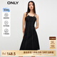 ONLY收腰氣質(zhì)休閑短裙牛仔吊帶連衣裙女|123342002 J1Z 黑色牛仔提花印花 M 165/84A