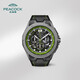 孔雀（PEACOCK）手表男探索系列極速多功能機械手表男表防水自研機心/禮物 野性綠 PDG0101.02 45mm 雙材質(zhì)復合表帶