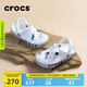 crocs卡駱馳洞洞鞋貝雅卡駱班輕便耐磨一腳蹬休閑鞋|205089 白/深藍-126 37 /38(230mm)