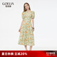 歌莉婭連衣裙女出游穿搭2025新款夏日多巴胺絕美小裙子1E5C4K690 8CD夏夢金橘 M