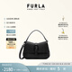 芙拉（FURLA）【明星同款】FURLA芙拉FLOW牛皮迷你女士通勤簡約手提包斜挎包 黑色