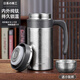JRINKTEEA日本品牌純鈦保溫杯辦公杯男茶水分離泡茶杯養生鈦杯商務(wù)禮品定制 （Prometheus鈦杯+小鈦杯）450ml