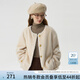 范思藍(lán)恩韓版仿皮草毛毛保暖時尚外套2024冬裝新款短外套14507 燕麥色 S
