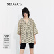 MO&Co.【UPF40+涼感防曬】老花寬松薄款外套logo時(shí)尚防曬服女 咖底黑字 S 160