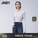 江南布衣（JNBY）【100%綿羊毛】春秋季女裝針織衫簡約修身通勤親膚5O2310280 100/本白 M