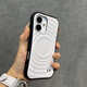 米弗希 適用蘋果16手機(jī)殼粉色波漾小蠻腰iphone16promax磁吸新款15pro防摔14高級(jí)感氣囊16pro情侶16plus 波漾氣囊磁吸【白色】 iPhone 15 Pro