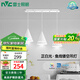 雷士照明（NVC） led餐廳餐吊燈具現(xiàn)代簡約鏤空魚線型三頭吊線北歐燈飾 3頭吊燈（自帶白光5W光源*3）