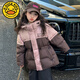 G.duck女童羽絨服女童冬季中大童外套2025新款兒童白羽絨棉服中長(cháng)款鴨絨 咖色 140cm