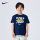 NIKE 耐克童裝炸雞圖案短袖T恤夏季男女童柔軟輕薄兒童抗皺短袖上衣