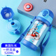 迪士尼（Disney） 寶寶吸管杯兒童上學(xué)水杯小學(xué)生直飲雙蓋水壺男女?huà)胗變簣@喝水杯 藍美隊 520ml 雙蓋款