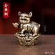 黃銅十二生肖擺件鼠?；⑼谬埳唏R羊猴雞狗豬招財風(fēng)水鎮宅家居飾品 【豬】生肖擺件