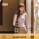 森馬（Semir）長袖T恤女半高領(lǐng)吸濕發(fā)熱抗菌2024冬緊身抓絨打底衫109724101001