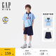 GAP男童2025夏季新款logo吸濕速干短袖T恤短褲套裝兒童裝767346
