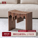 良年（LIANGNIAN）天際線(xiàn)矮凳小板凳方凳黑胡桃原木實(shí)木凳子簡(jiǎn)約換鞋凳 黑胡桃木陸家嘴天際線(xiàn)