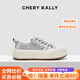 CHERY KALLY潮牌時(shí)尚休閑板鞋女2025新款厚底松糕鞋女百搭設(shè)計(jì)感運(yùn)動(dòng)鞋 液態(tài)銀 36