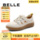百麗（Belle）鏤空豆豆鞋女商場同款休閑簡約單鞋B6Z1DCM4 米白 36 (230mm)