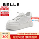 百麗七夕禮物休閑百搭小白鞋女商場(chǎng)簡(jiǎn)約板鞋A6M1DAM4 白色 36