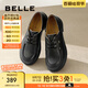 百麗（Belle）氣質(zhì)通勤牛津鞋女商場款舒適平跟單鞋小皮鞋A7G1DAM4 黑色 36 (230mm)