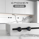 XPOWER【明嵌巴赫款】線(xiàn)性軌道插座 XPOWER島臺超薄極窄電源嵌入式排插 60CM黑色軌道+3個(gè)圓形適配器