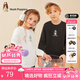 暇步士（Hush Puppies）童裝兒童春秋裝衛(wèi)衣春秋季新款男女大童簡約時尚套頭衛(wèi)衣 鉆石黑 160