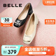 百麗方扣高跟鞋女商場(chǎng)同款羊皮淺口單鞋Z8B1DCQ3 黑色 38