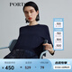 PORTS寶姿 商場同款新品女裝撞料拼接針織衫SL8K601KZE026 黎霧藍(lán) S （4）