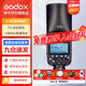 神牛（Godox） v1 閃光燈機頂外拍燈口袋燈便攜攝影高速TTL鋰電熱靴燈 圓燈頭v1閃光燈 適配佳能