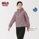 無印良品（MUJI）女式UPF50+涼感拉鏈連帽衫涼感物語硬核防曬衣服25年夏季女裝外套 粉紅色 S (155/80A)