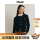 ELAND衣戀針織衫女老錢風(fēng)棉花糖紅色毛衣開衫 黑色(19)Black M 165