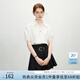范思藍(lán)恩設(shè)計感V領(lǐng)襯衫女2025夏新款寬松白色短袖襯衣上衣2213 白色 S