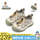 暇步士（Hush Puppies）童鞋兒童涼鞋新款夏季女童涼鞋網(wǎng)面透氣休閑涼鞋男童軟底包頭涼鞋 HP5705035綠色款 28