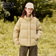 雪中飛羽絨服女短款2025秋冬季新款加厚保暖立領(lǐng)小個(gè)子面包服外套 卡其 M (160)
