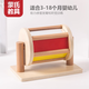 MPPMCK紡織鼓嬰兒蒙氏教具旋轉(zhuǎn)彩虹版寶寶兒童玩具早教蒙特梭利