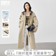 對(duì)白法式寬松可拆卸連帽風(fēng)衣女2025年秋新款慵懶高級(jí)感中長(zhǎng)款外套 卡其色 M