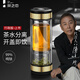 茶之戀茶水分離茶杯鈦杯雙層玻璃茶杯個人專用泡茶高端男女士辦公室水杯 鈦金色360ml