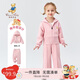 Classic Teddy精典泰迪女童套裝兒童外套褲子兩件套運動休閑衛(wèi)衣套 粉色 130 