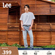 Lee25春夏新品723修身直筒小破洞設(shè)計復(fù)古淺藍(lán)男涼感牛仔褲涼涼褲