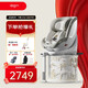 qborn小海豚pro米色安全座椅嬰兒車載智能通風(fēng)新生0-7歲isize認(rèn)證 法式柔白