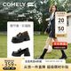 康莉（COMELY）厚底樂(lè)福鞋女春秋季增高百搭黑色JK小皮鞋松糕底單鞋 黑色 35 