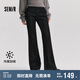 森馬（Semir）牛仔褲女保暖加絨拖地褲潮流2024冬時尚喇叭褲顯腿長109724124007