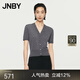 JNBY/江南布衣秋冬新品含綿羊毛針織衫修身V領(lǐng)正肩基礎(chǔ)款女5O7312770 072/中雜灰 M 160
