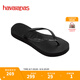havaianas哈唯納SlimFlatform厚底人字拖女夏外穿增高夾腳涼拖鞋 0090-火耀黑 37 37/38巴西碼