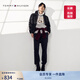 TOMMY HILFIGER【輕彈感】春夏男裝潮流多色通勤微彈商務(wù)直筒西褲休閑長(zhǎng)褲 曜巖黑001 -直筒版-拍大一碼 36 （2.9尺）