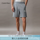 Calvin Klein Jeans夏季男士字母疊印ck松緊腰純棉休閑運(yùn)動針織短褲J324250 PN6-椰青灰 XL