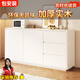 羿楦閣【包安裝】實(shí)木餐邊柜靠墻一體家用客廳斗柜儲物柜多功能茶水柜 膚感白-整柜16mm加厚板 長(cháng)180*深40*高87